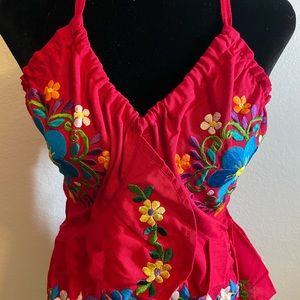 Mexican embroidered top